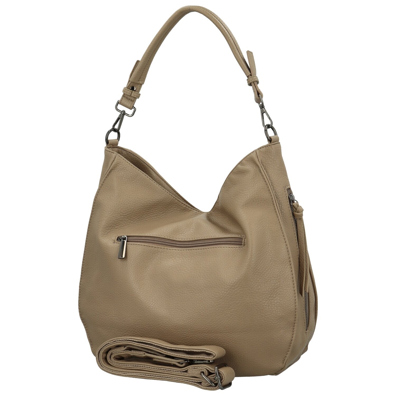 Trendy dámská koženková kabelka na rameno Elleame, béžová