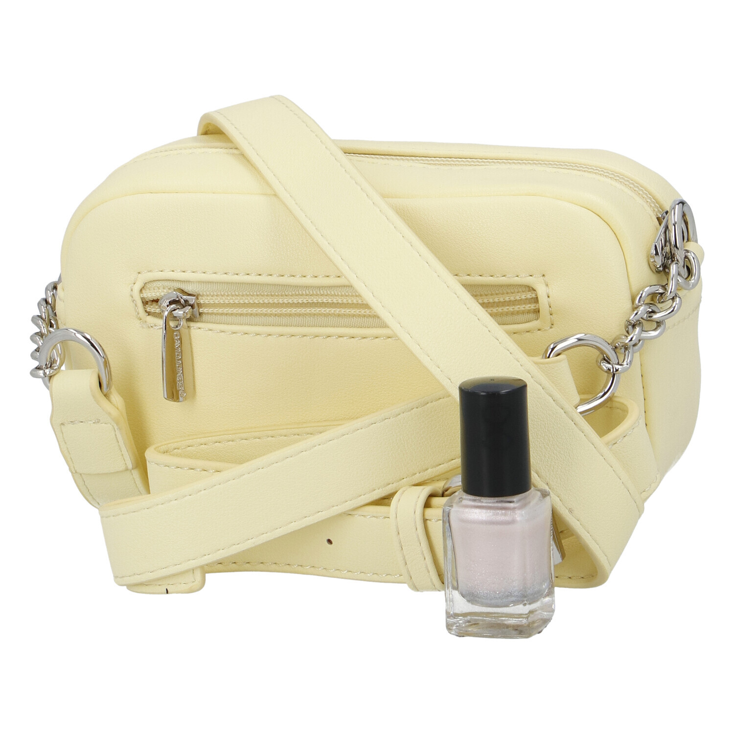 Moderní dámská koženková kabelka DJ Modern French, světle žlutá