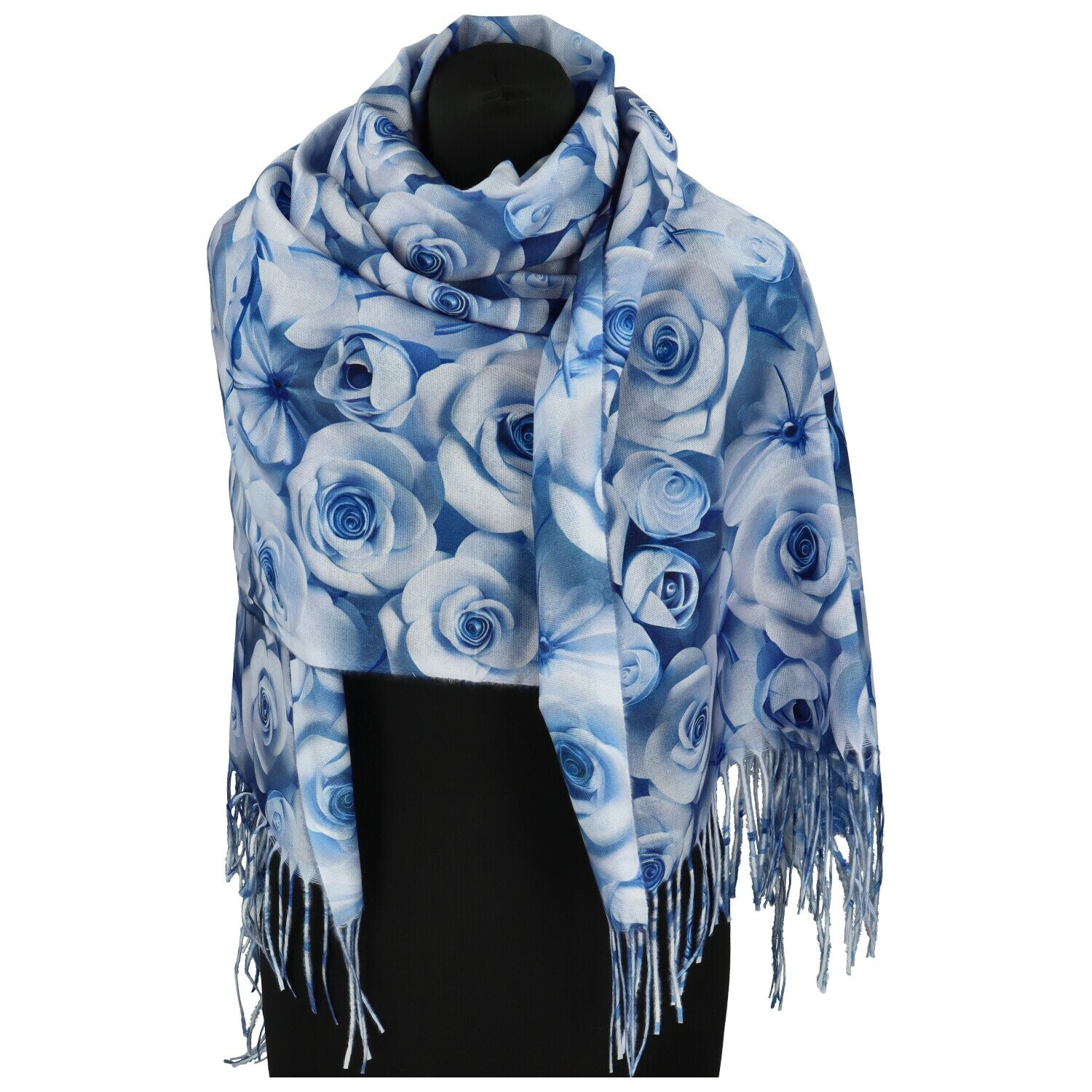 Módní dámská šála Solaris Rose, modrá