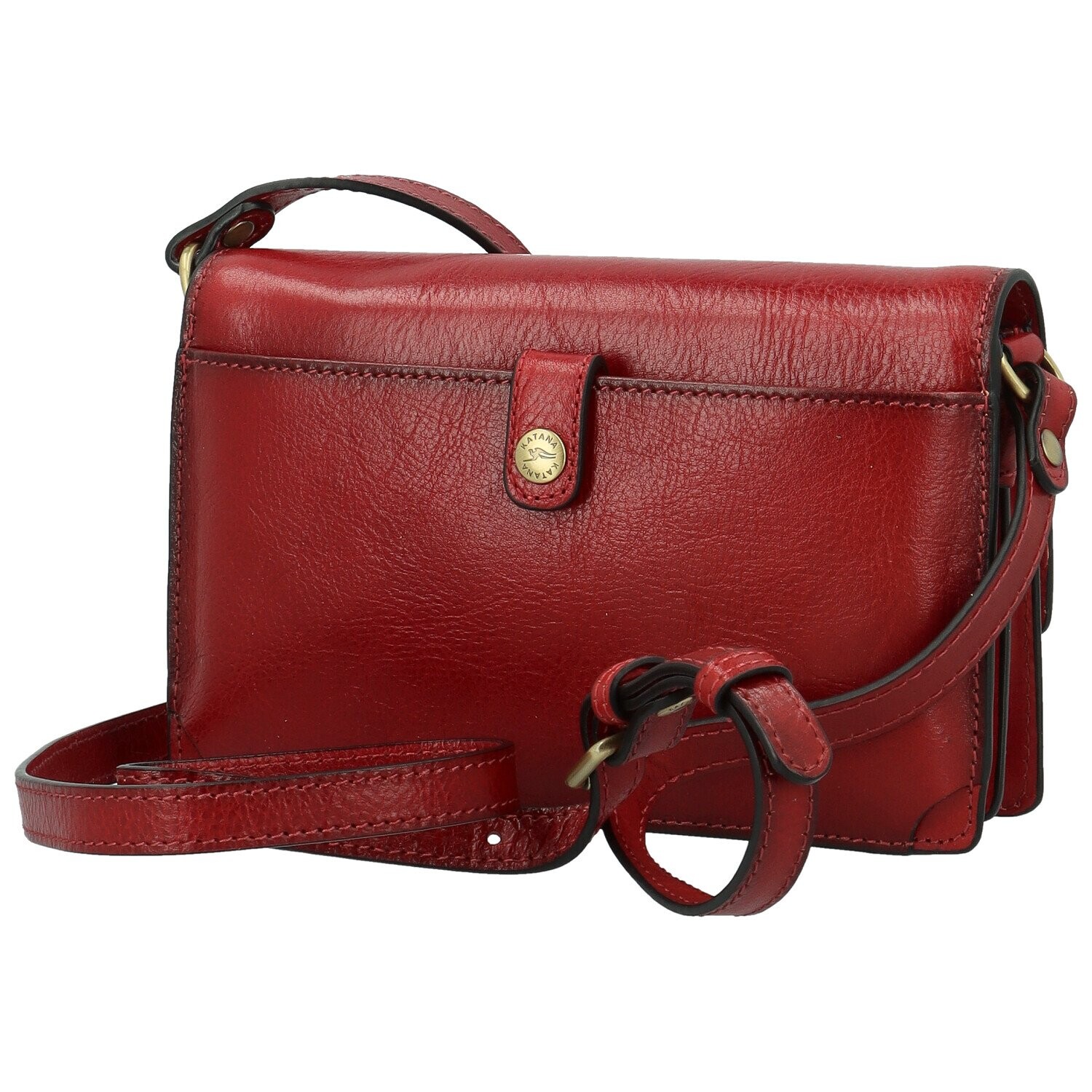 Luxusní dámská kožená crossbody kabelka Katana Flavia, vínová