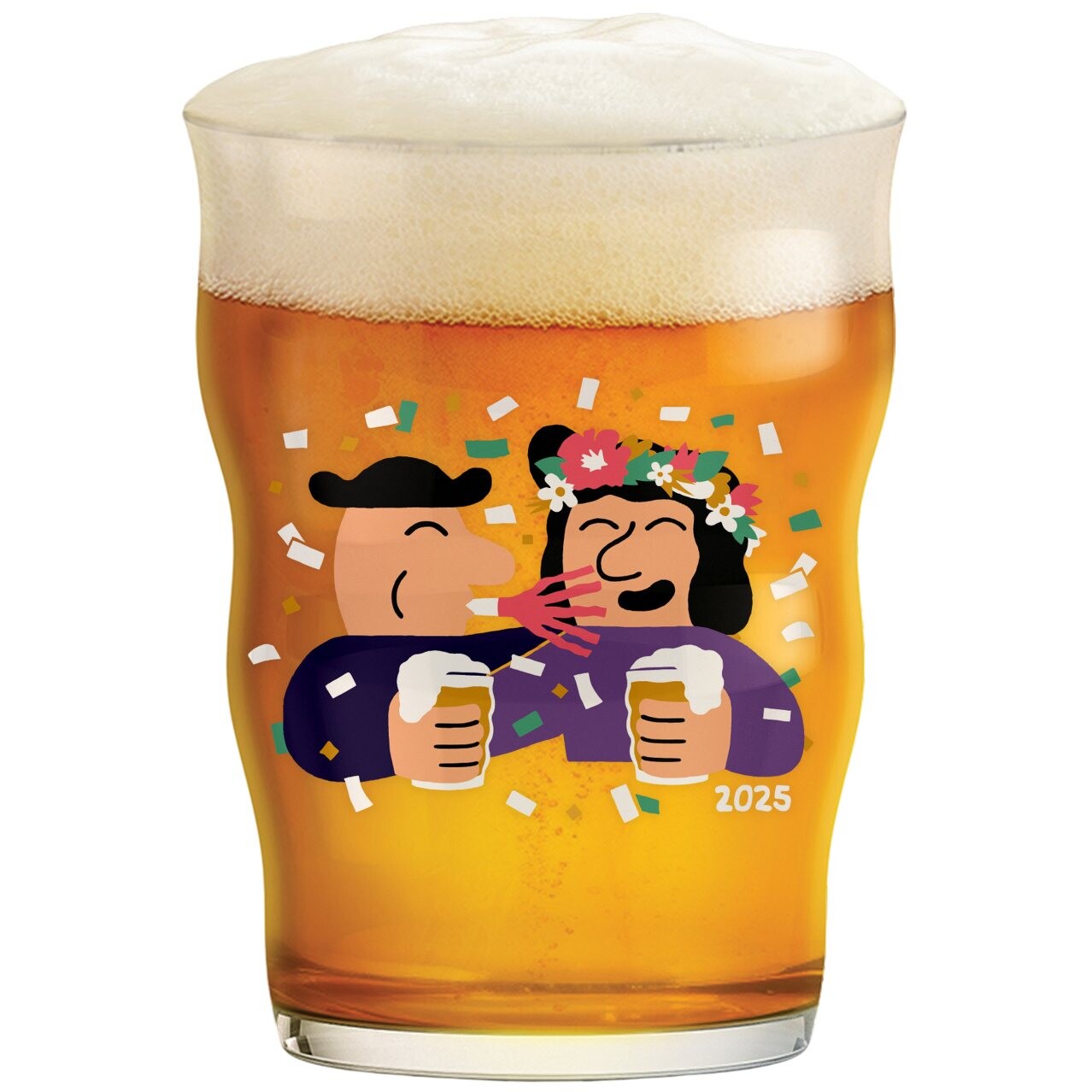 Sklenice na pivo MIKKELLER PINT 2025 400 ml, čirá, sklo, Holmegaard