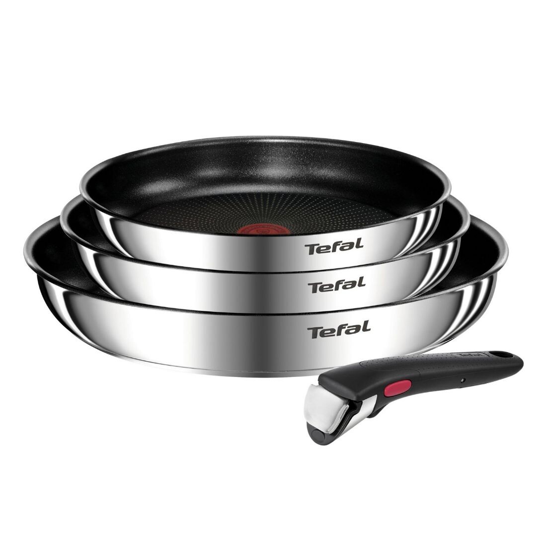 Sada pánví INGENIO EMOTION L897S474, sada 3 ks, stříbrná, nerezová ocel, Tefal