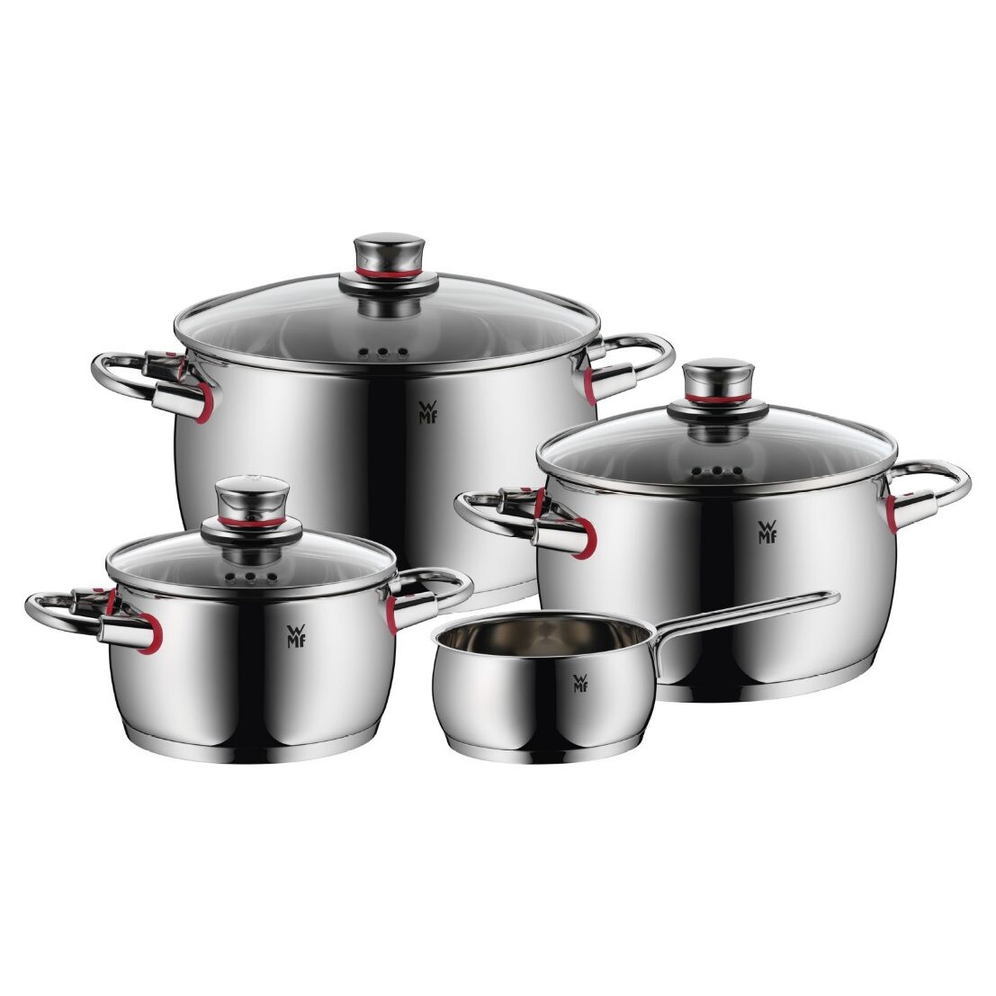 Sada hrnců QUALITY ONE, sada 4 ks, stříbrná, nerezová ocel, WMF