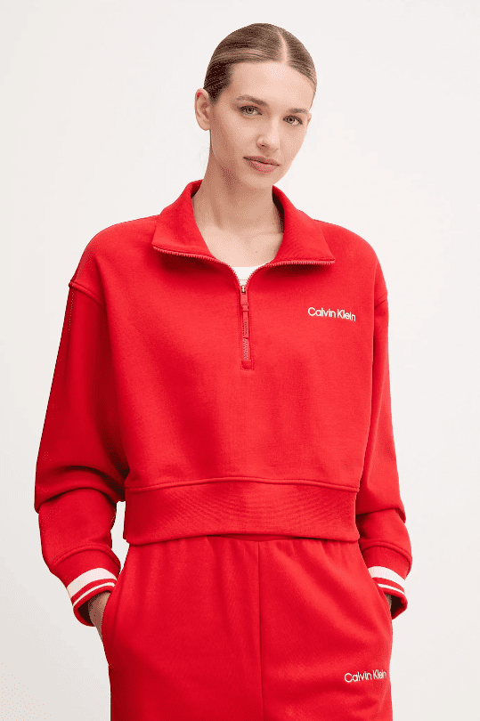 Calvin Klein 1/4 ZIP SWEATER GRAPHIC XS