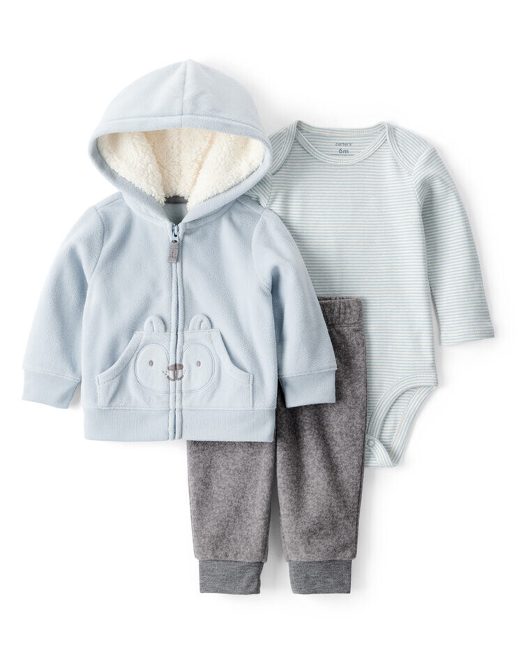 CARTER'S Set 3dílný body dl. rukáv ,mikina,kalhoty blue chlapec 18m/vel.86