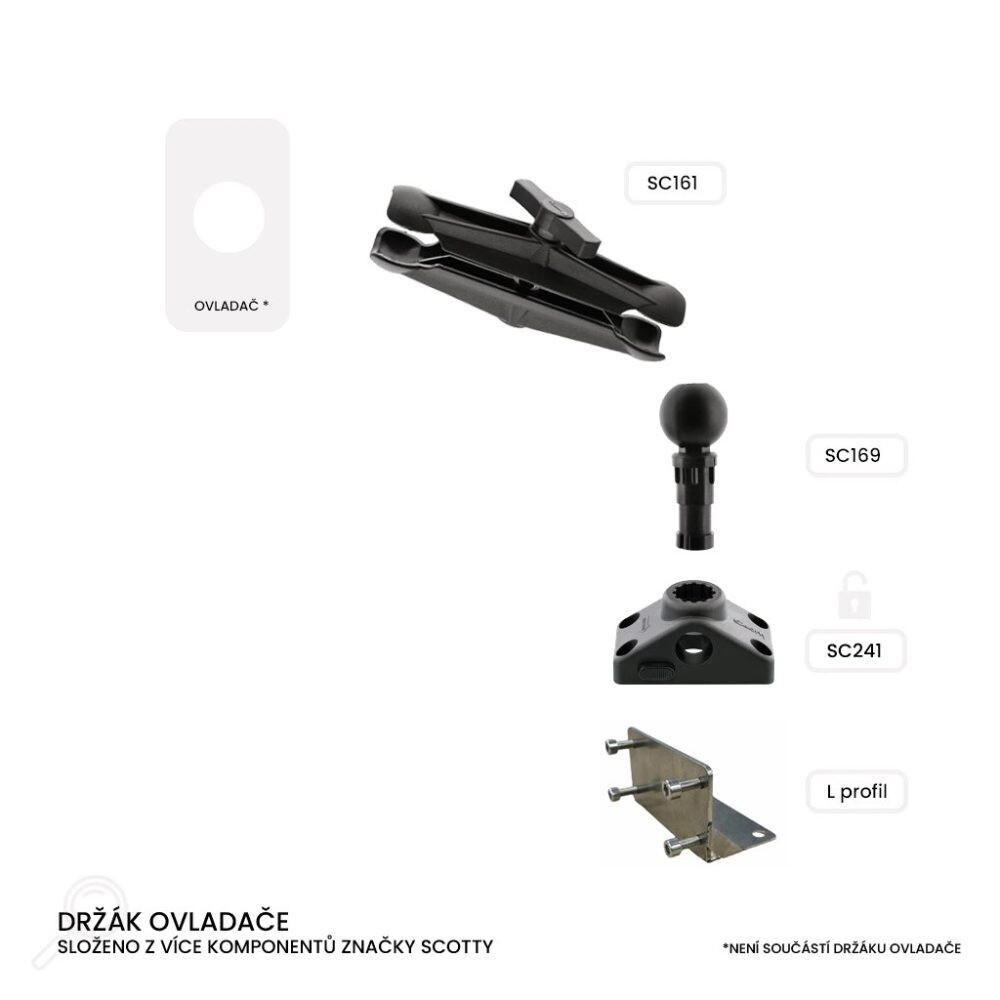 Scotty Držák ovladače na motor