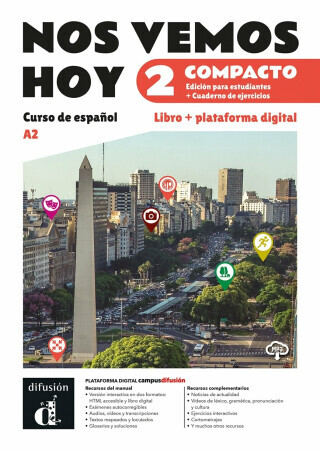 !Nos vemos! hoy 2 (A2) – Edición híbrida Libro del alumno / Cuaderno de ejercicios + Campus (12 meses)