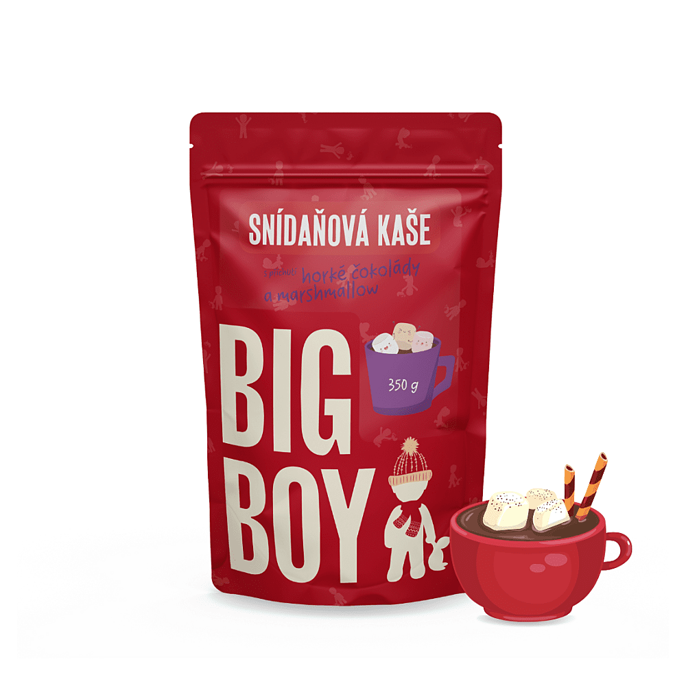 BIG BOY Kaše s příchutí horké čokolády s marshmallow 350 g
