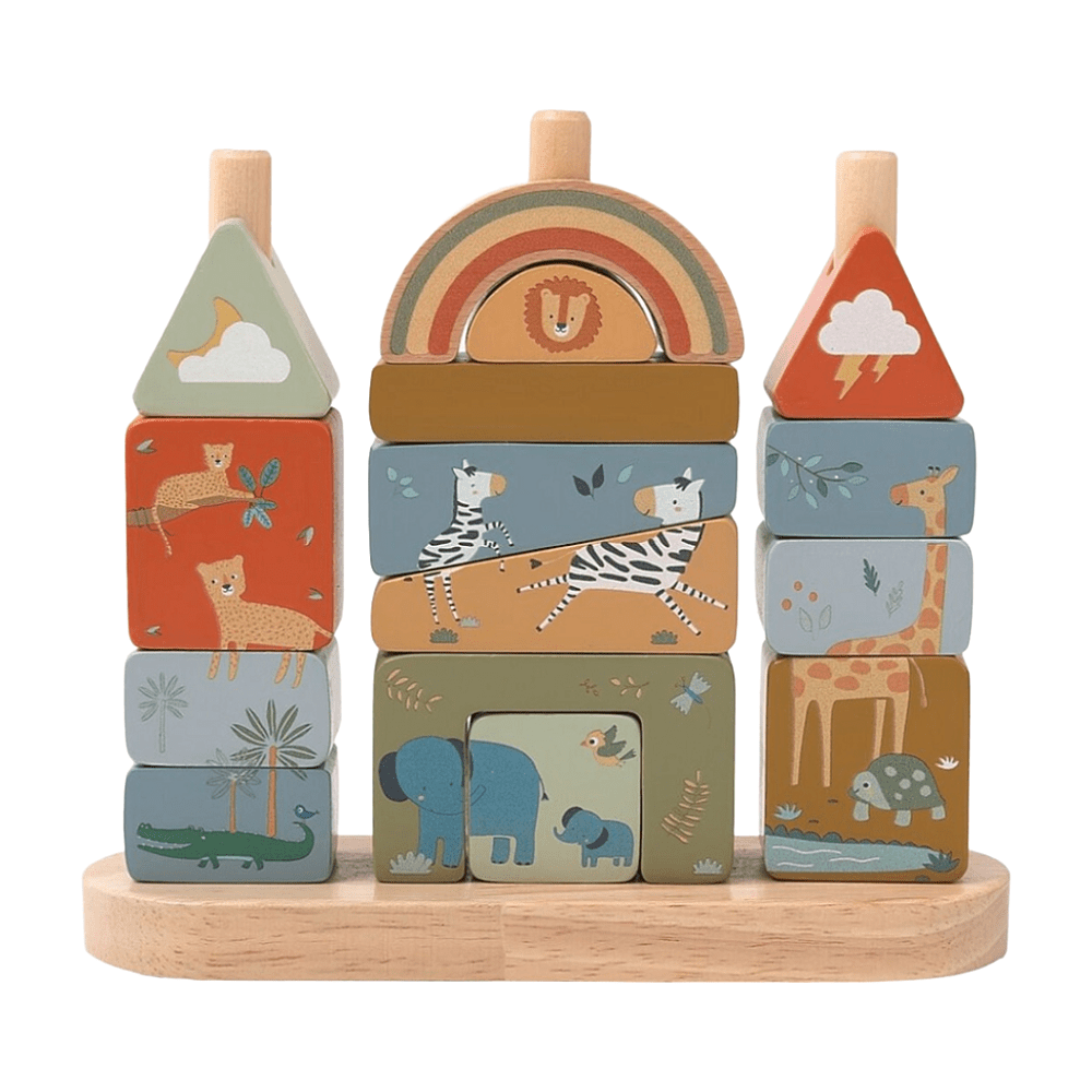 2KIDS TOYS Nasazování kostek safari