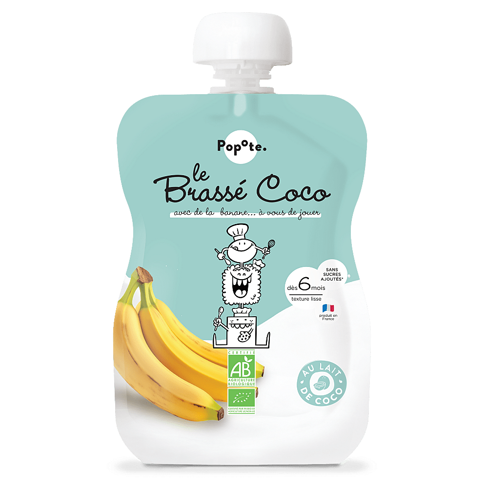 POPOTE Svačinka z kokosového mléka s banánem 6m+ BIO 100 g