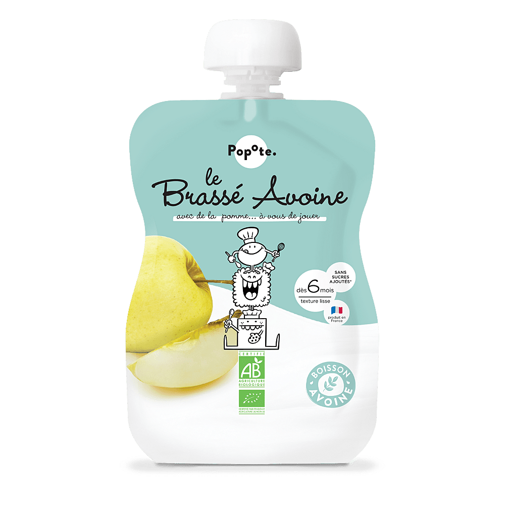 POPOTE Svačinka z ovesného mléka s jablkem 6m+ BIO 100 g
