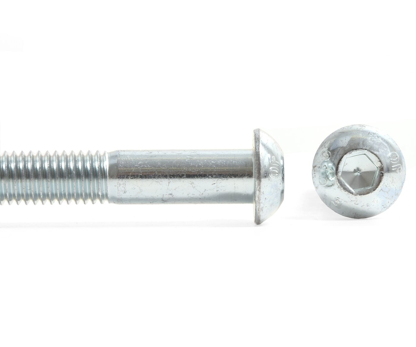 Šroub button imbus 10.9 ZB, ISO 7380, půlkulatá hlava - M12x20