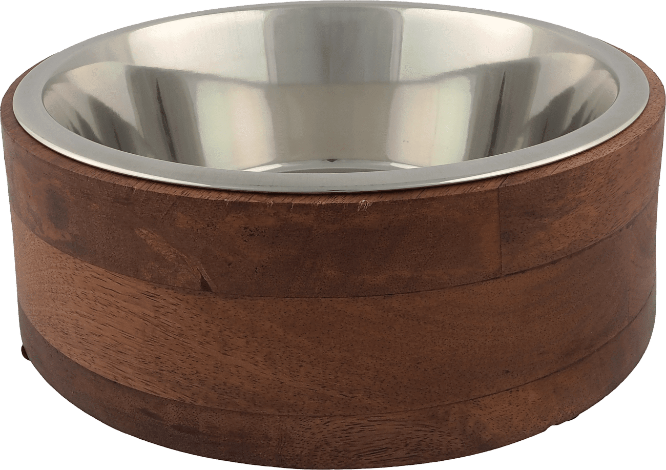 Miska Dog Fantasy nerez v dřevě rovná 1730ml
