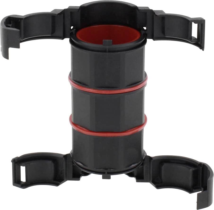 Wiska 10109728 BFC-17-17-BK Vlnitý trubkový adaptér černá rovná 1 ks