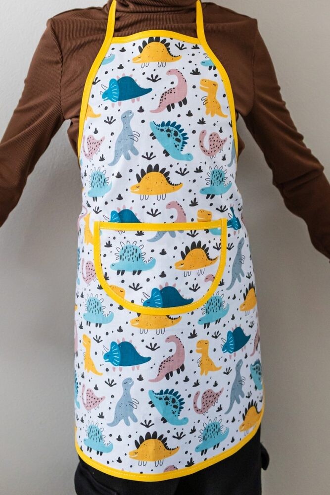 Polášek Dětská bavlněná zástěra s motivem - Dinosaurus
