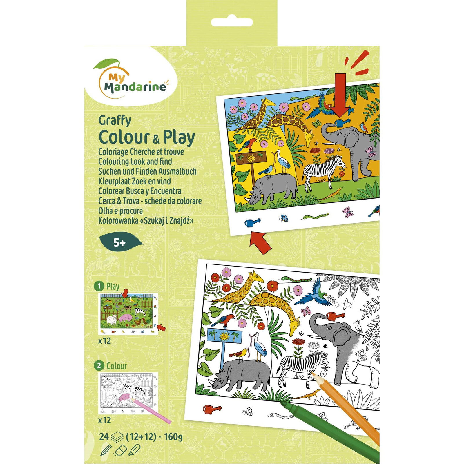 Omalovánky Graffy Colour & Play - Zoo