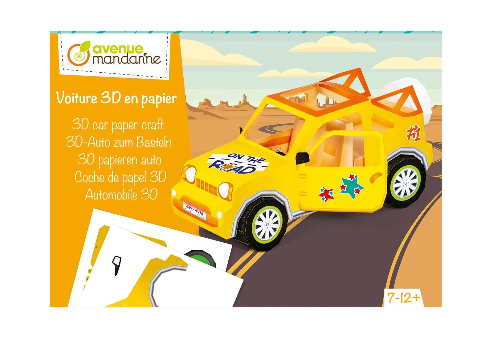 Kreativní sada - 3D tvoření z papíru - auto