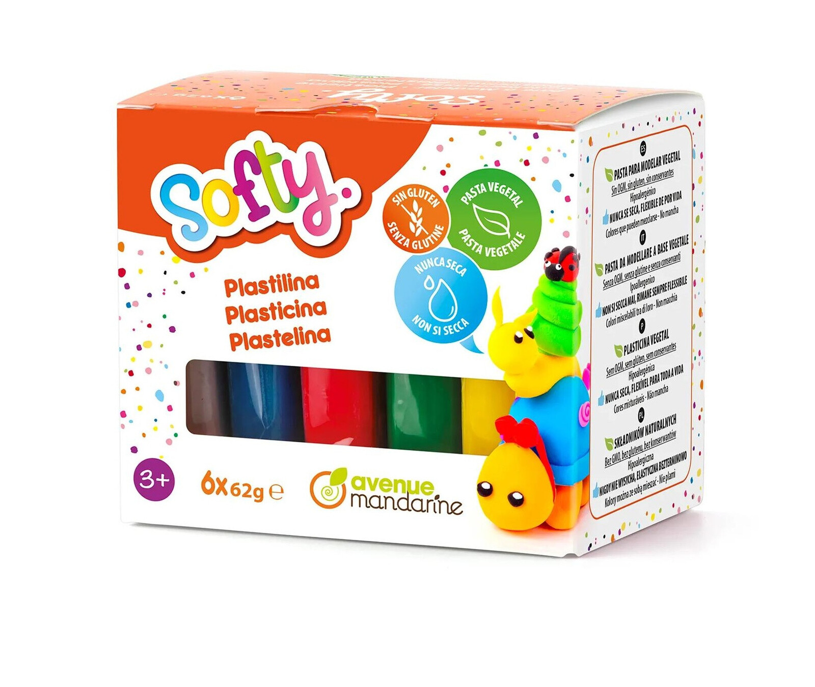 Modelovací hmota -  základní barvy, 6 ks