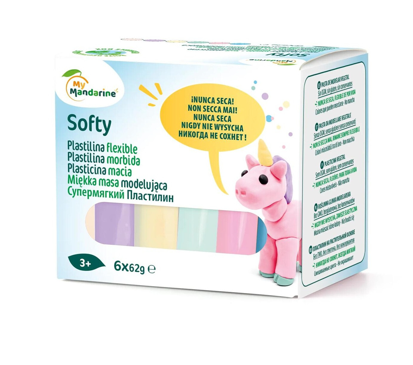 Modelovací hmota -  pastelové barvy, 6 ks