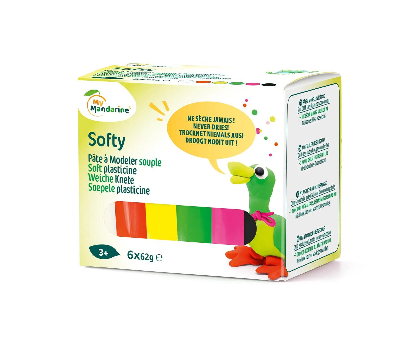 Modelovací hmota – fluorescenční barvy, 6 ks