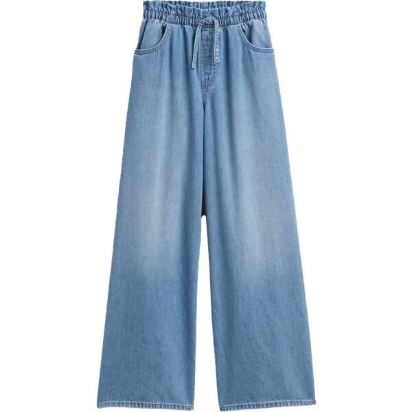 GAP V-BAGGY FEATHERWEIGHT MED Dívčí džíny, modrá, velikost