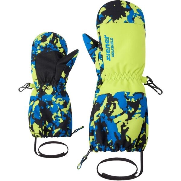 Ziener LEVI-Z AS MINIS Dětské lyžařské palčáky, zelená, velikost