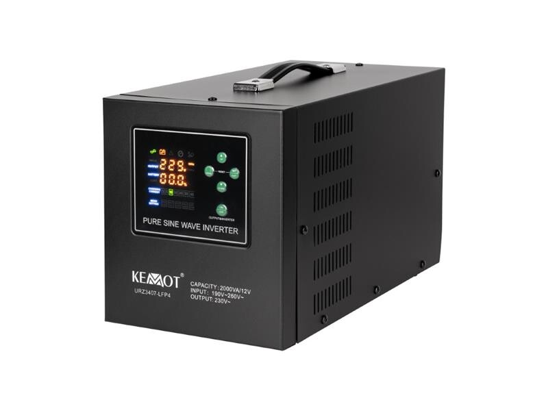 Zdroj záložní KEMOT PROsinus-2000 12V 230V 2000VA 1200W Black URZ3407-LFP4