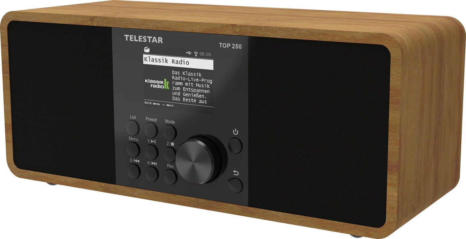Telestar TOP 250 Holz 5701250 internetové přenosné rádio, DAB plus , internetové, FM, Wi-Fi, USB, FM, internet, DAB plus , Bluetooth, dřevo