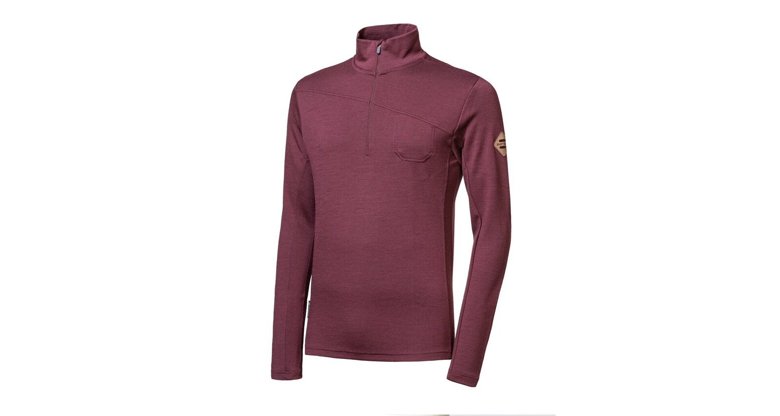 SENSOR MERINO EXTREME UP pánská mikina dl.rukáv zip port red S Velikost: M