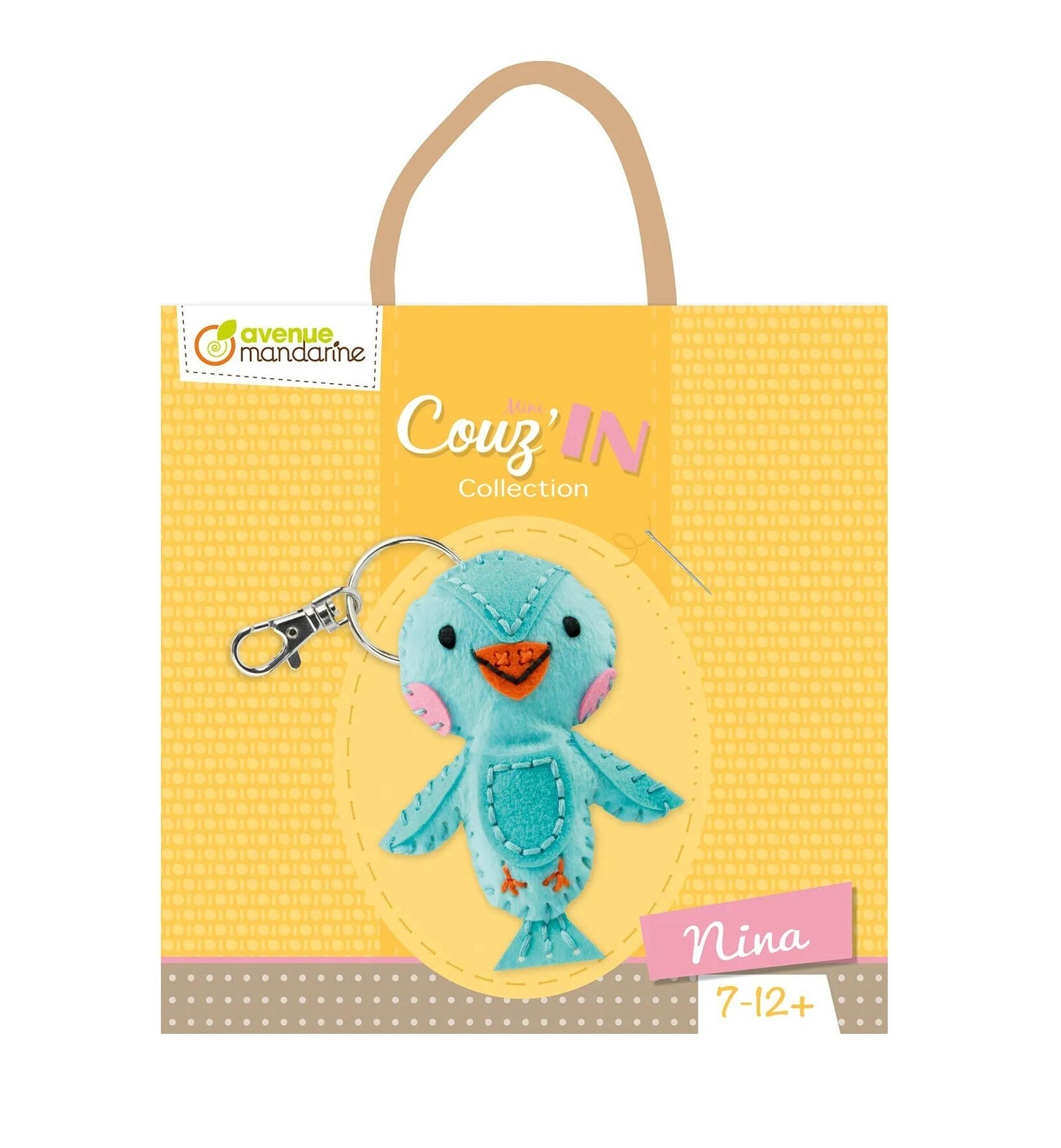 Kreativní sada - přívěsek k ušití ptáček Nina