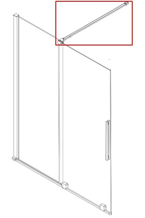 MEXEN Vzpěra pro instalaci posuvných vanových zástěn +140 VELAR, bílá 896-01-20