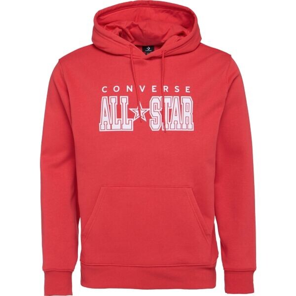 Converse ARCH ALL STAR HOODIE Pánská mikina, červená, velikost