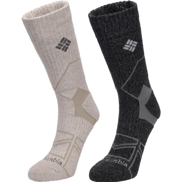 Columbia 2PP HIKE CREW Pánské ponožky, béžová, velikost