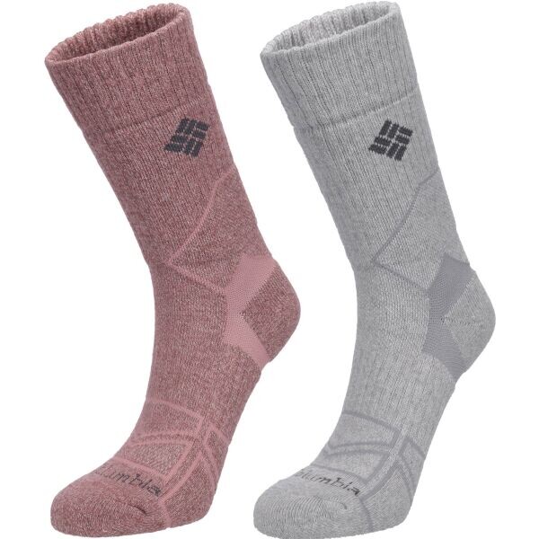 Columbia 2PP HIKE CREW Dámské ponožky, růžová, velikost