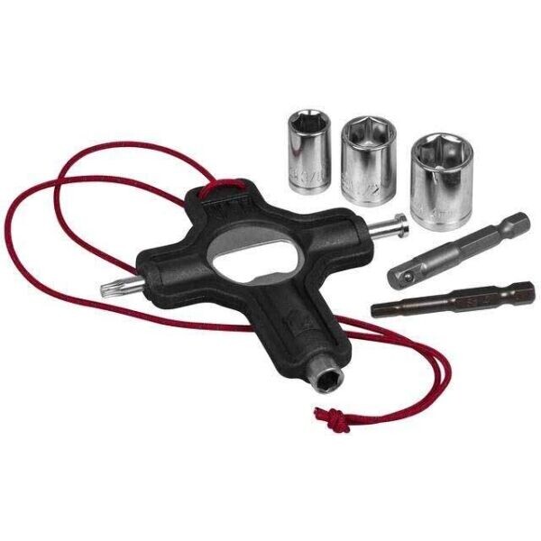 Powerslide WICKED CROSS BOARD & QUAD TOOL Multifunkční klíč, černá, velikost