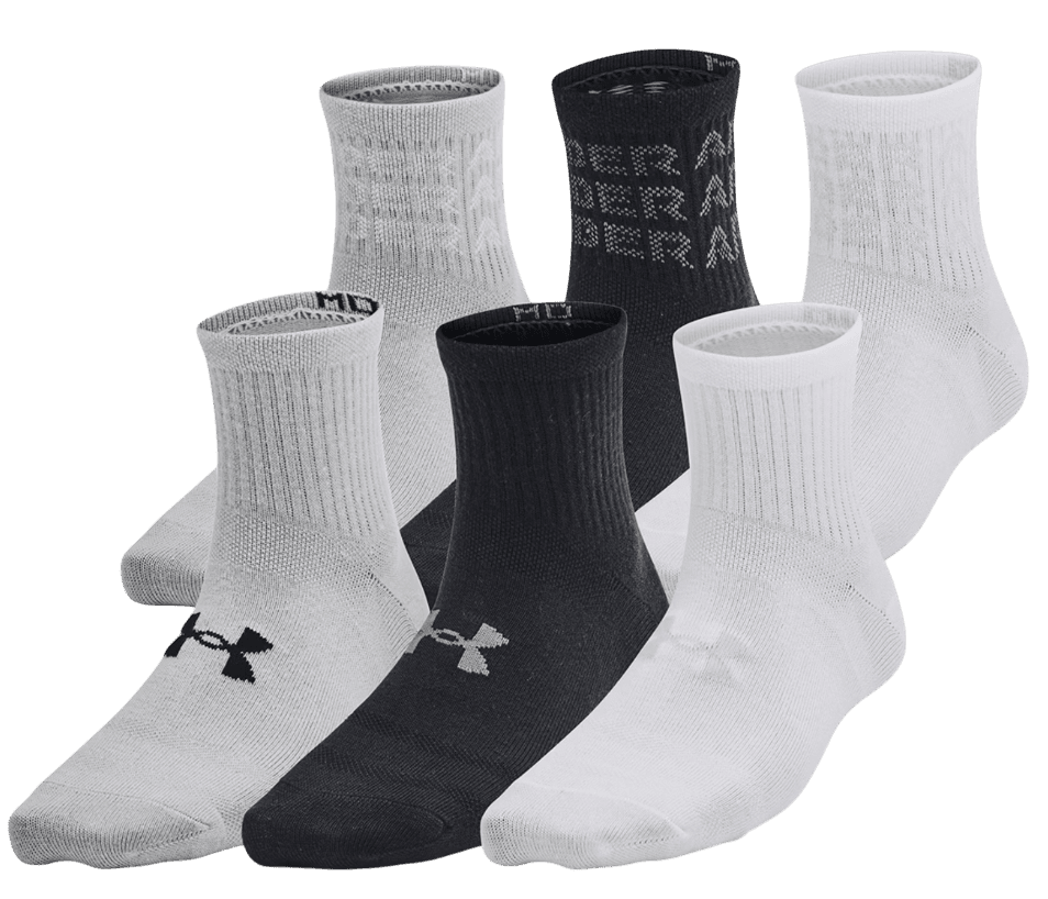 Ponožky Under Armour Yth UA Essential 6pk Qtr