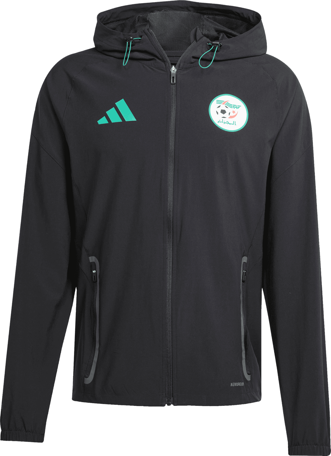 Bunda s kapucí adidas  Algeria Tiro25 Competition Vis Tech Travel Jacket