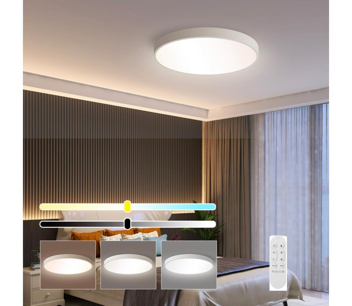 NEO 07251L -LED Stmívatelné svítidlo SEMPLICI 36W/230V Wi-Fi Tuya bílá+ DO 07251L