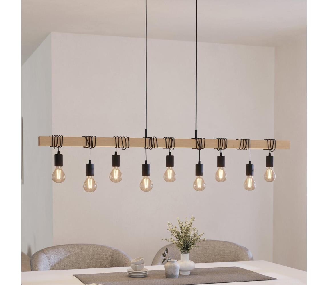 Eglo 49744 - Lustr na lanku TOWNSHEND 9xE27/60W/230V 49744