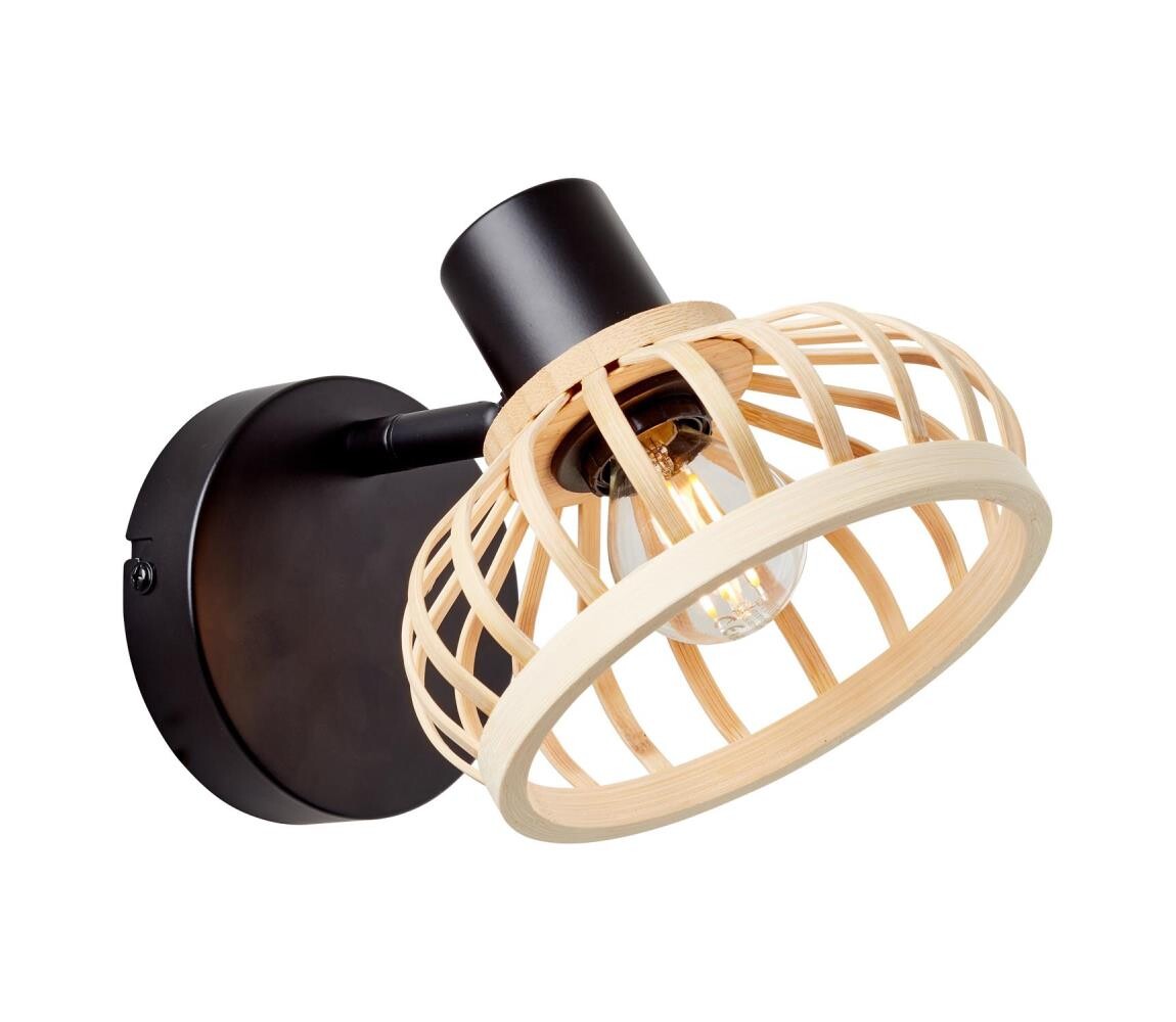 Brilliant - Nástěnná lampa NORAH 1xE14/28W/230V bambus 99737/76