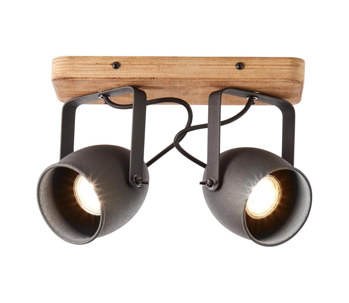 Brilliant - Bodové svítidlo CROWTON 2xGU10/6W/230V borovice 47313/76