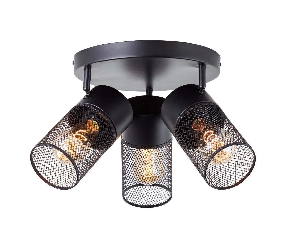 Brilliant - Bodové svítidlo KAMOLO 3xE27/40W/230V černá 99725/76