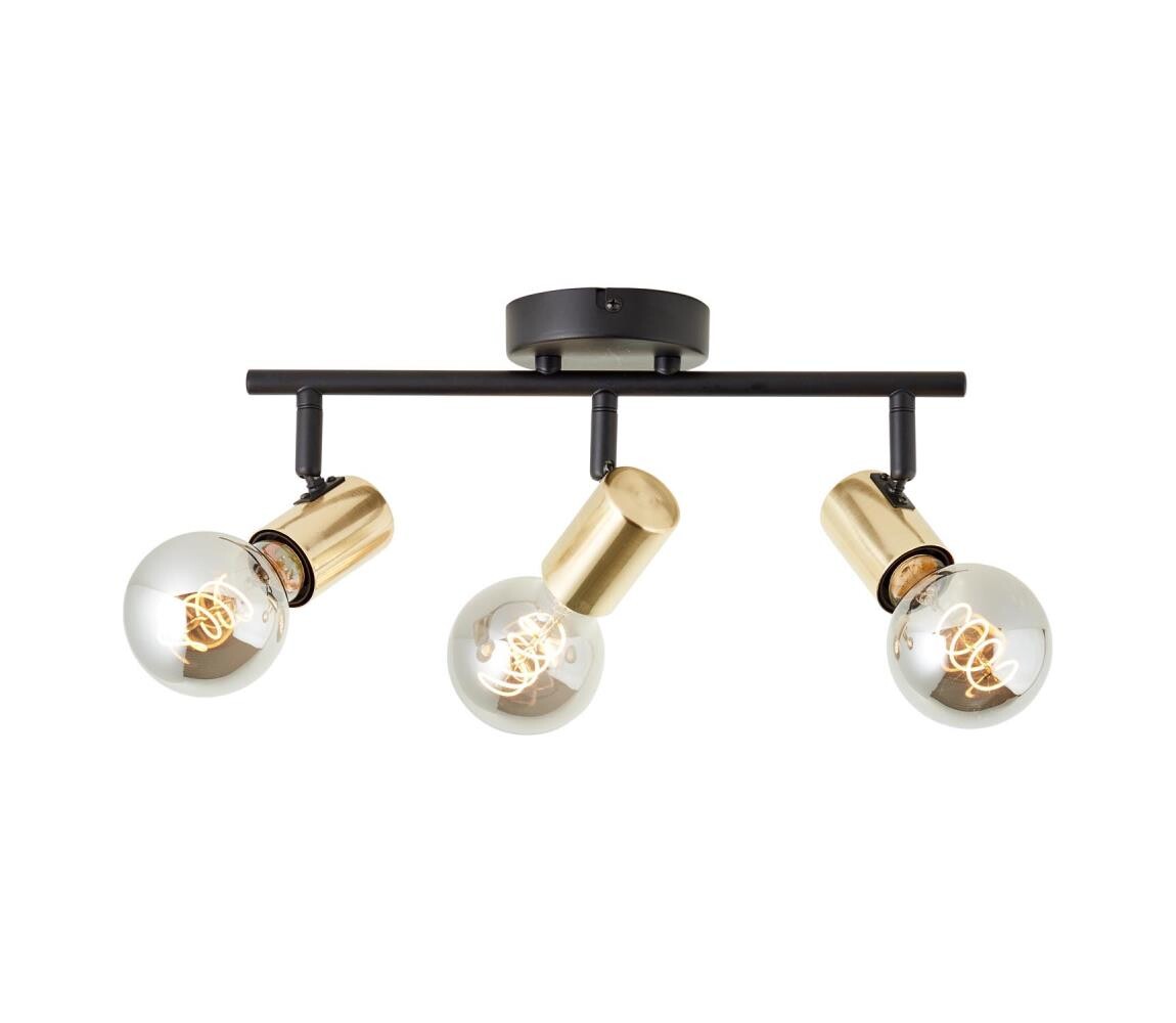 Brilliant - Bodové svítidlo KERRY 3xE27/40W/230V černá/mosaz 99715/72