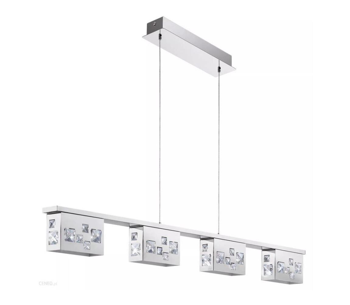 LED Křišťálový lustr na lanku TRESANA 4xLED/5,8W/230V 94293