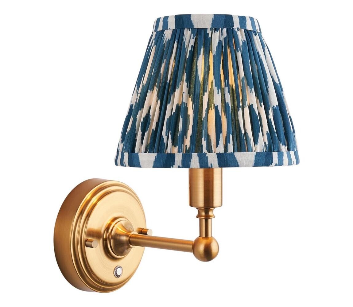 Endon 114827 - LED Stm. nabíjecí nástěnná lampa BURLEY LED/1,5W/5V mosaz/modrá 114827