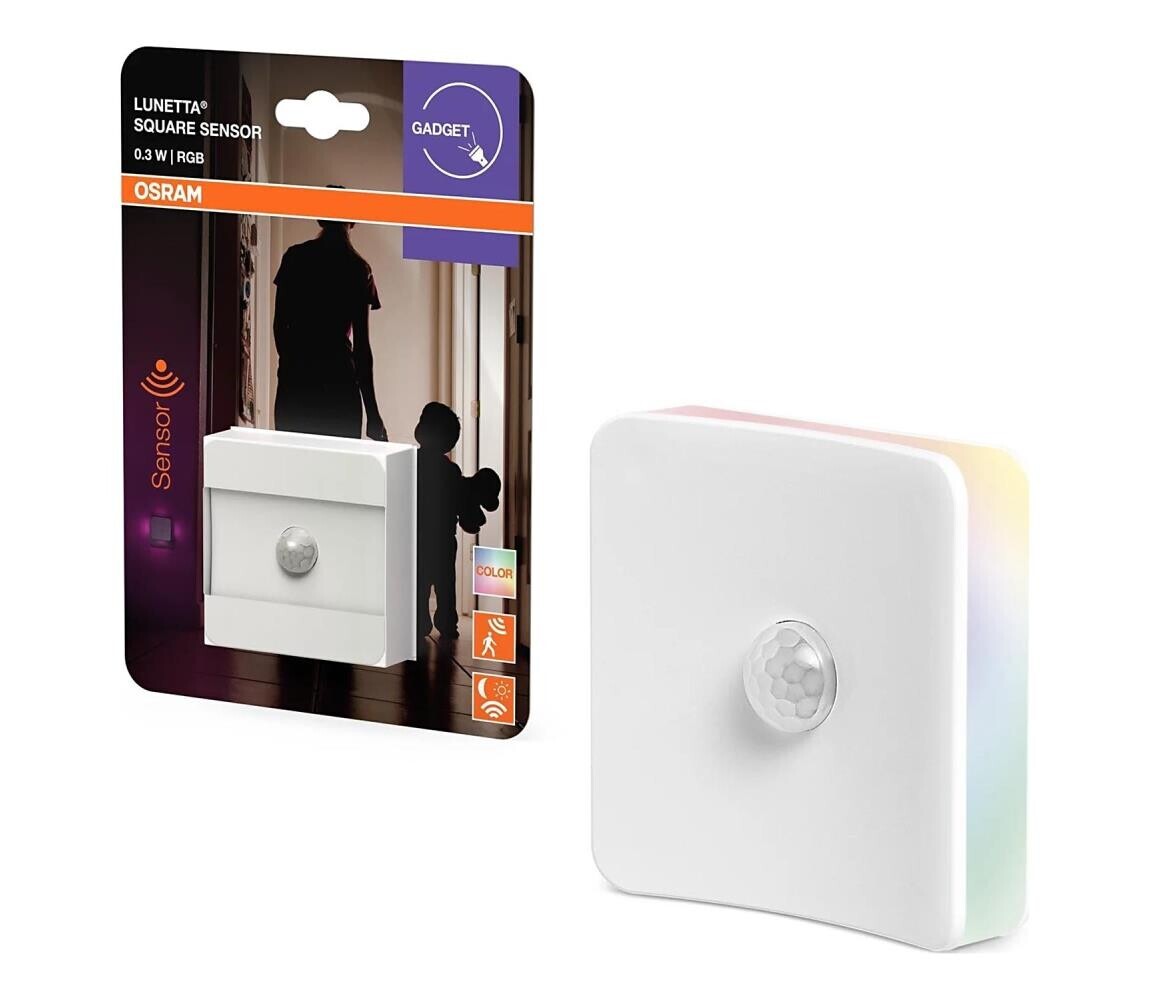Osram-LED RGB Orientační svítidlo do zásuvky se senzorem LUNETTA LED/0,3W/230 4099854530692