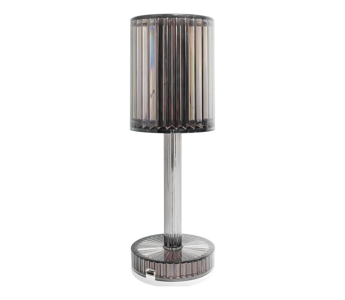 LED Nabíjecí dotyková stolní lampa SIMPLE LED/1W/5V 3000-6000K 2400 mAh kouřová ML2290