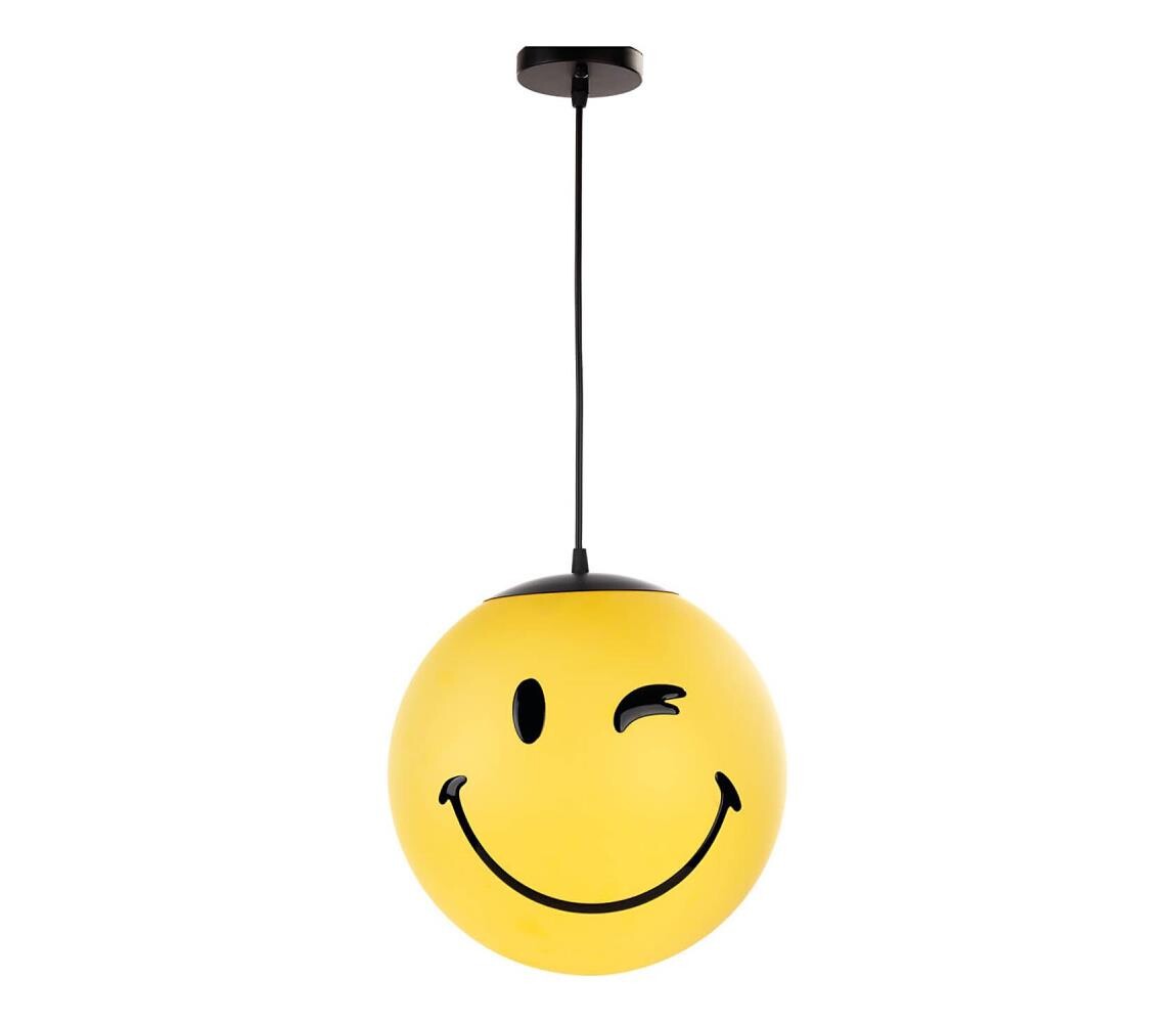 ONLI - Dětský lustr na lanku SMILEY 1xE27/15W/230V žlutá SM-2001/S30Y01