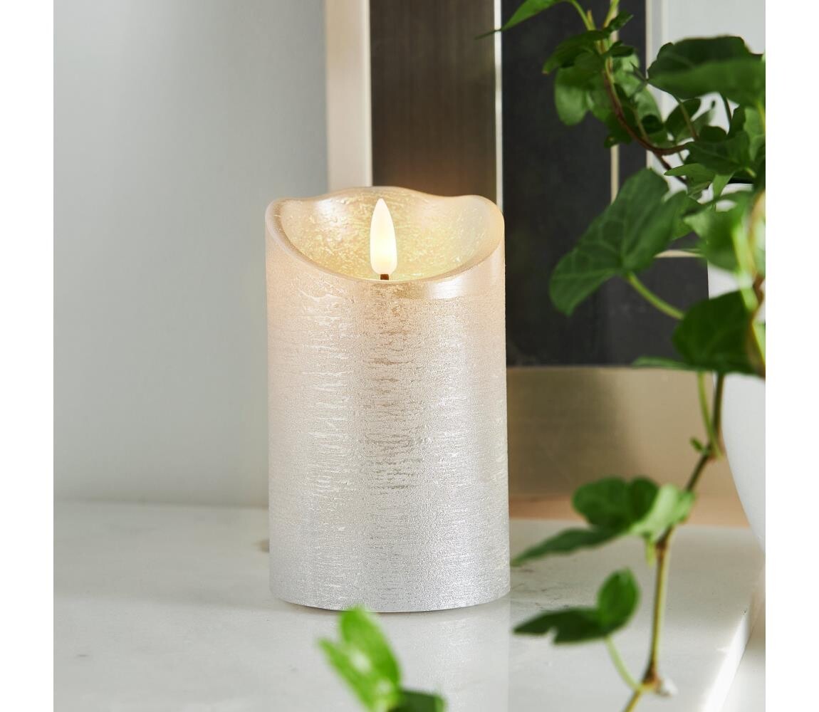 Eglo 411503 - LED Svíčka FLAMME RUSTIC LED/2xAA stříbrná 411503
