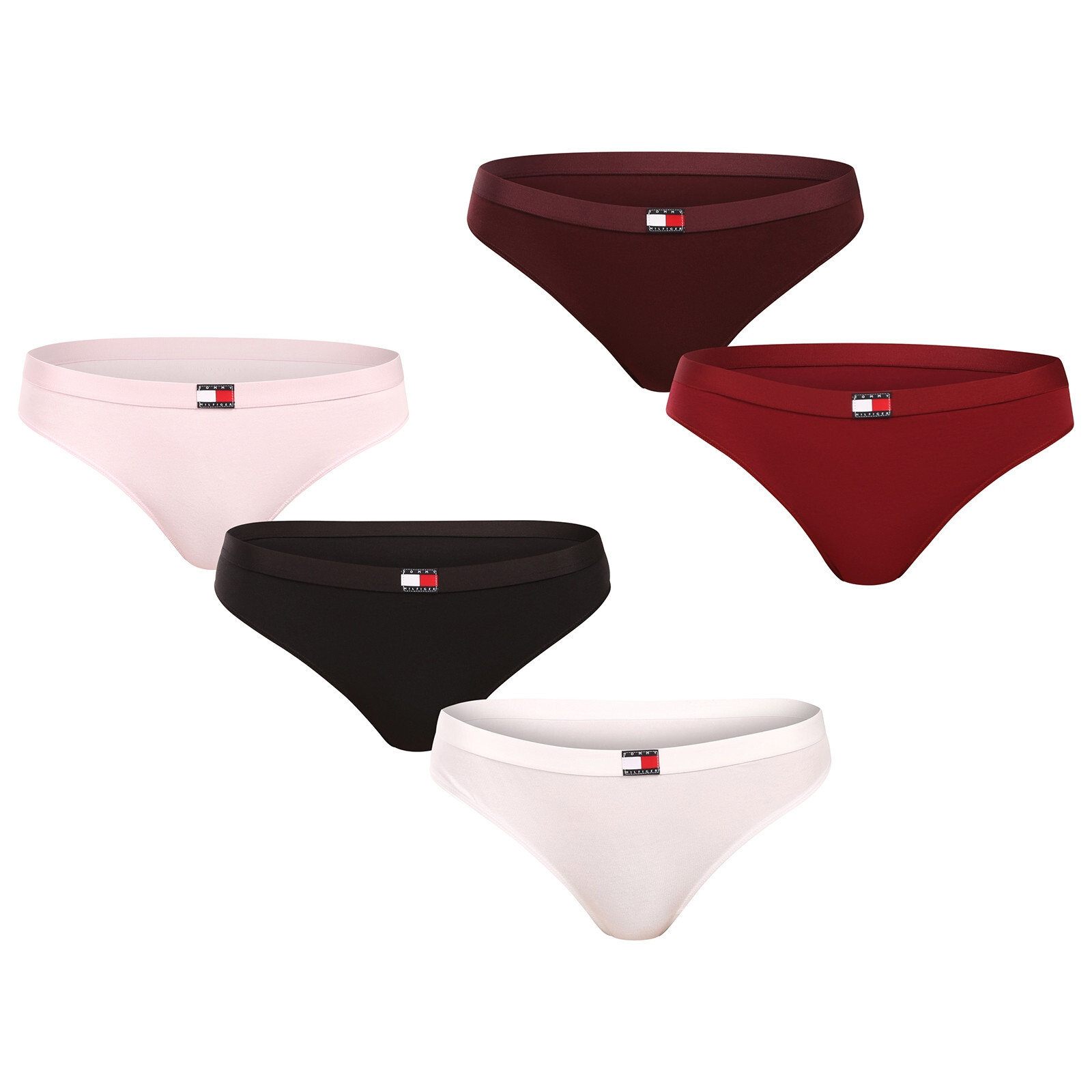 5PACK dámská tanga Tommy Hilfiger vícebarevná (UW0UW05642 0WY) XS
